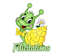 Gif animé félicitations escargot